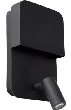 Boxer vegglampe 10W 3000 Kelvin m/USB - Svart