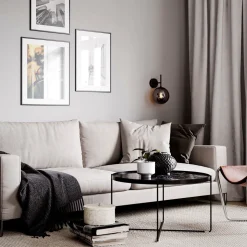 Boyle vegglampe - Røykfarget