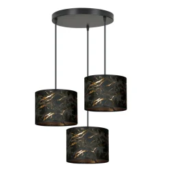 Broddi rondell takpendel 3 skjermer - Svart