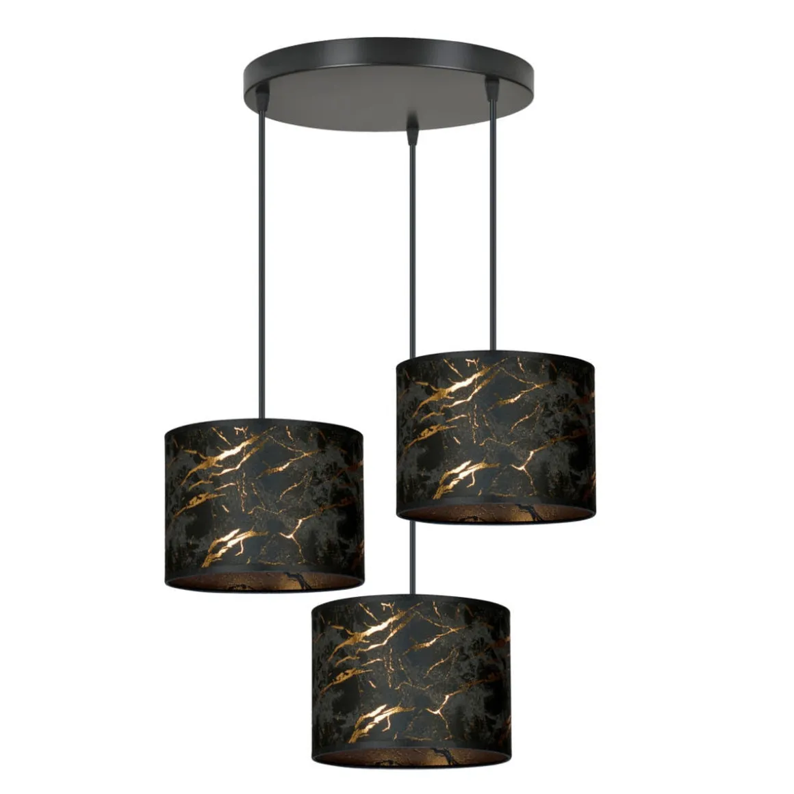 Broddi rondell takpendel 3 skjermer - Svart