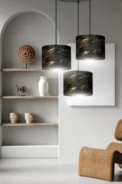 Broddi rondell takpendel 3 skjermer - Svart