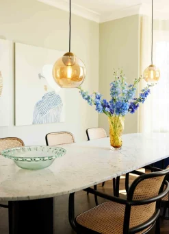 Bubbles takpendel 24 cm - Amber