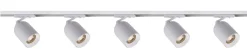 Bullet 2 meter spottskinne med 5 spotter 1T GU10 - Pure white