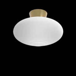 Bullo taklampe XL 38 cm IP21 - Messing/Opal glass