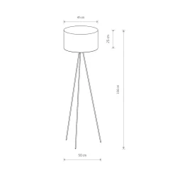 Cadilac gulvlampe - Svart/Gullfarget