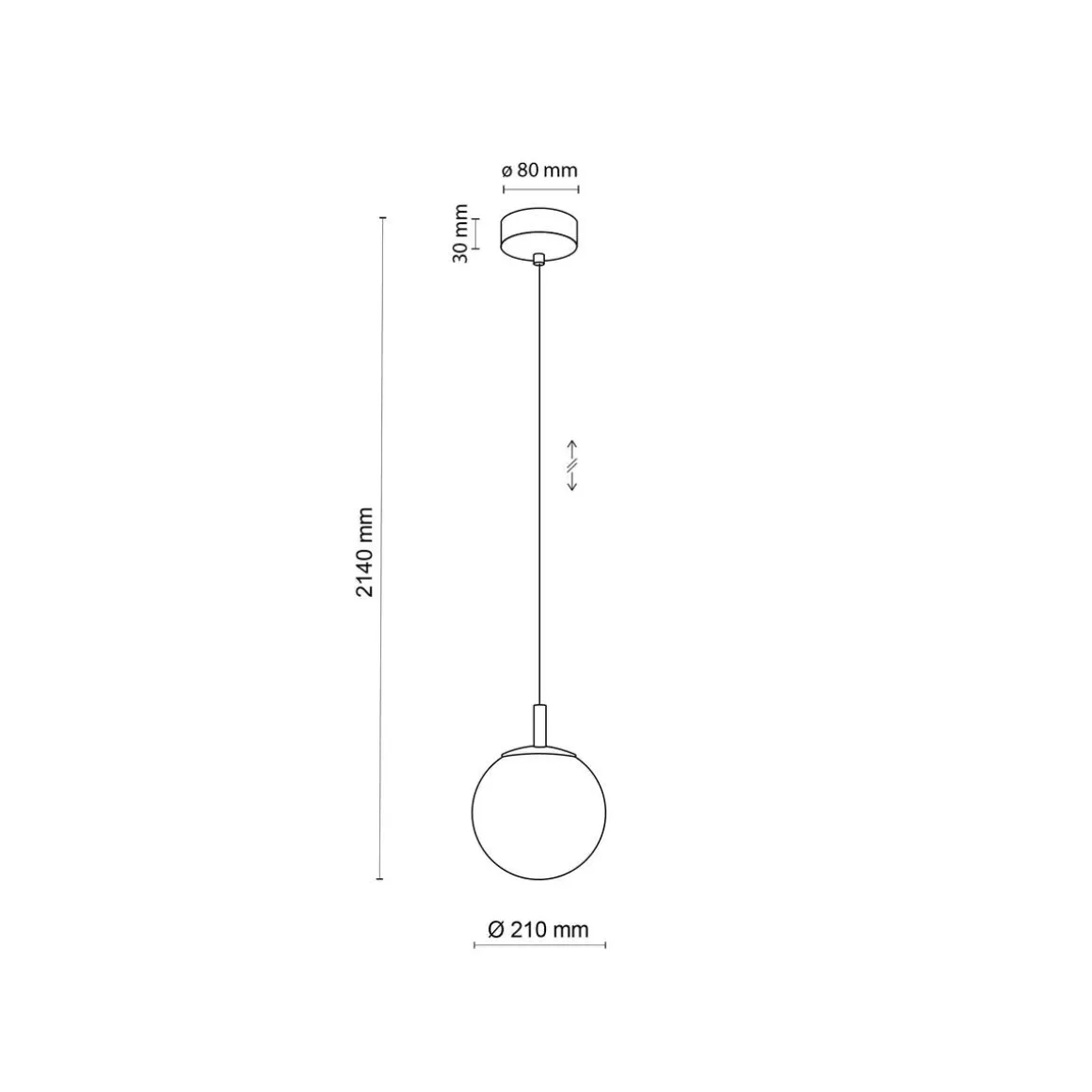 Cadix takpendel 21 cm