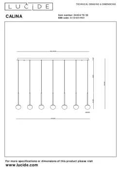 Calina takpendel 12 x 7,7W 2560 Kelvin - Dimbar