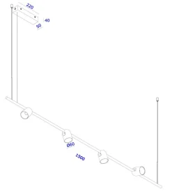 Calvi K4 takpendel 27W 2700 Kelvin - Dimbar