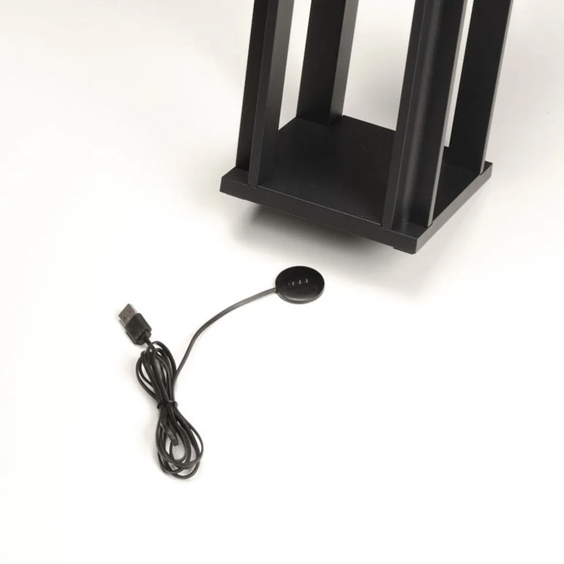 Cannes lanterne bord/gulv IP54 oppladbar - Svart