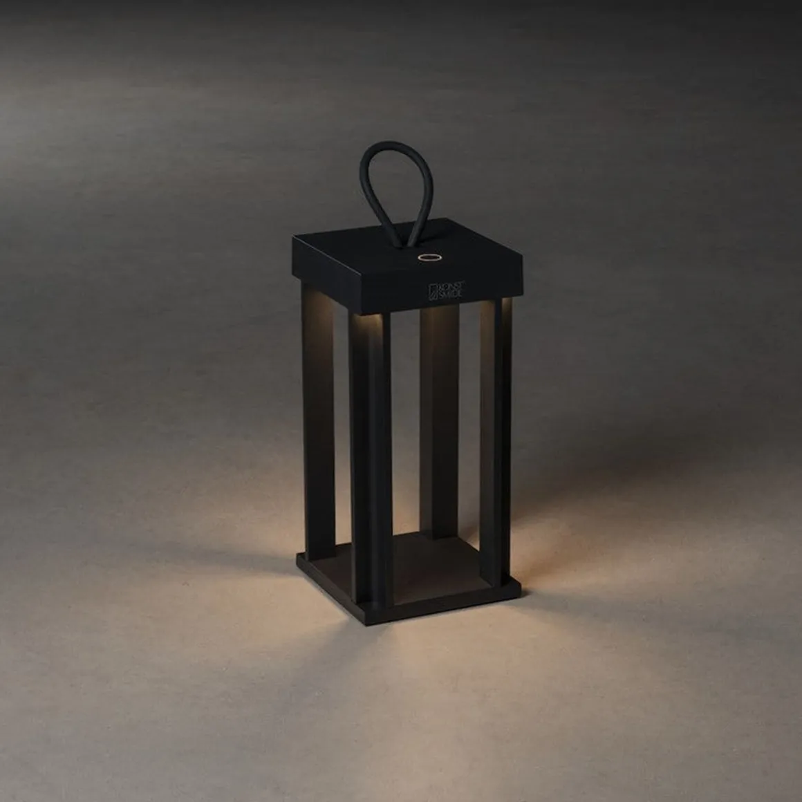 Cannes lanterne bord/gulv IP54 oppladbar - Svart