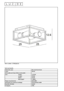 Carlyn taklampe baderom IP54