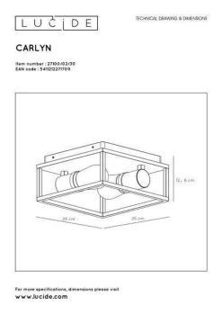 Carlyn taklampe baderom IP54
