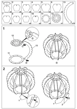 Carpatica takpendel 60 cm - Hvit