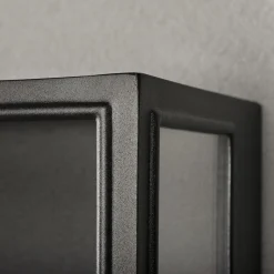 Carpi vegglampe utendørs IP44 - Svart/Klart glass