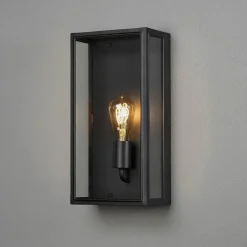Carpi vegglampe utendørs IP44 - Svart/Klart glass