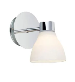 Cassis vegglampe IP44 - Krom/opalhvit - Krom / Opal