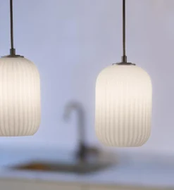 Cava takpendel 3-lys - Svart/Opal hvit - Svart / Opal