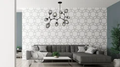 Cell taklampe - Røykfarget glass