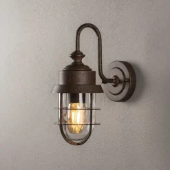 Cerignola vegglampe IP44 - Rustfarget