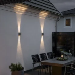 Chieri vegglampe 2x6W - Mørk grå