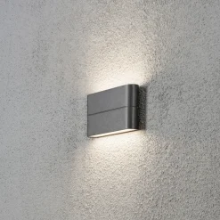 Chieri 2x6W vegglampe - Mørk grå