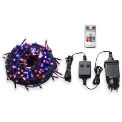 Choice lysslynge utendørs 20 meter IP44 m/fjernkontroll - Flerfarget - Svart