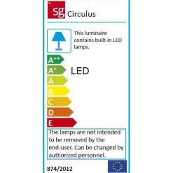 Circulus 19W dimbar LED taklampe / vegglampe
