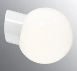 Classic Glob blankt opal glass 180 mm skrå IP54 - Hvit