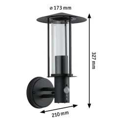 Classic vegglampe opp utendørs IP44 - Med bevegelsessensor