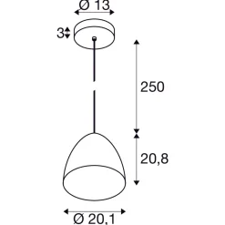 Cone 30 cm takpendel