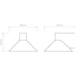 Conic vegglampe IP44
