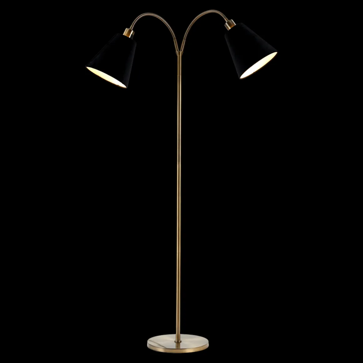 Connie gulvlampe 2 lys med lampeskjerm