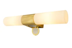 Cosenza dobbel baderomslampe med stikkontakt