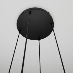 Cosmo rondell takpendel 4 lys - Svart/Røykfarget