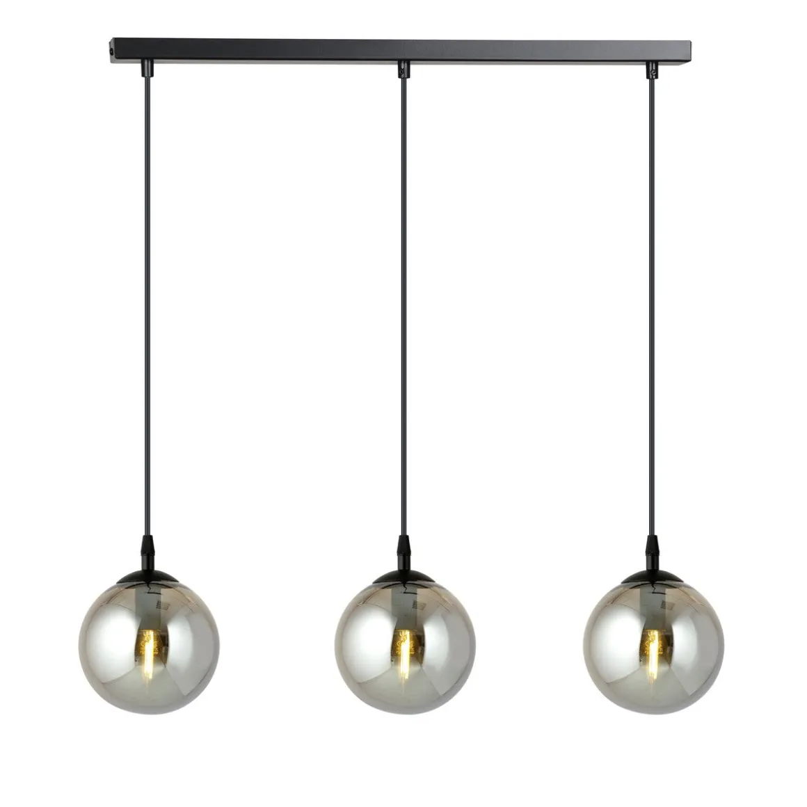 Cosmo takpendel 3 lys - Svart/Røykfarget