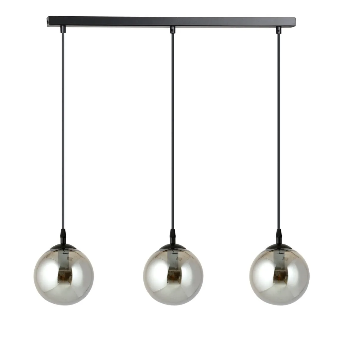 Cosmo takpendel 3 lys - Svart/Røykfarget