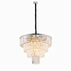 Cristal Lysekrone L - Sølv