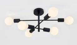 Cross taklampe 6 lys - Svart