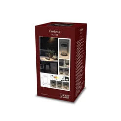 Crotone lanterne bord/gulv 30 cm IP54 oppladbar USB/Solcelle - Svart