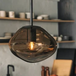 Crystal Stone Ø35 - Kakao / Messing