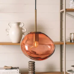 Crystal Stone Ø30 - Morgenrød / Messing