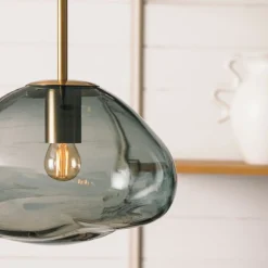 Crystal Stone Ø35 - Røkgrå / Messing