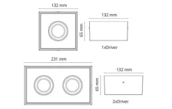 Cube Lux 2x7W LED 2700K Ra 98