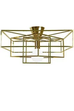 Cube takplafond messing