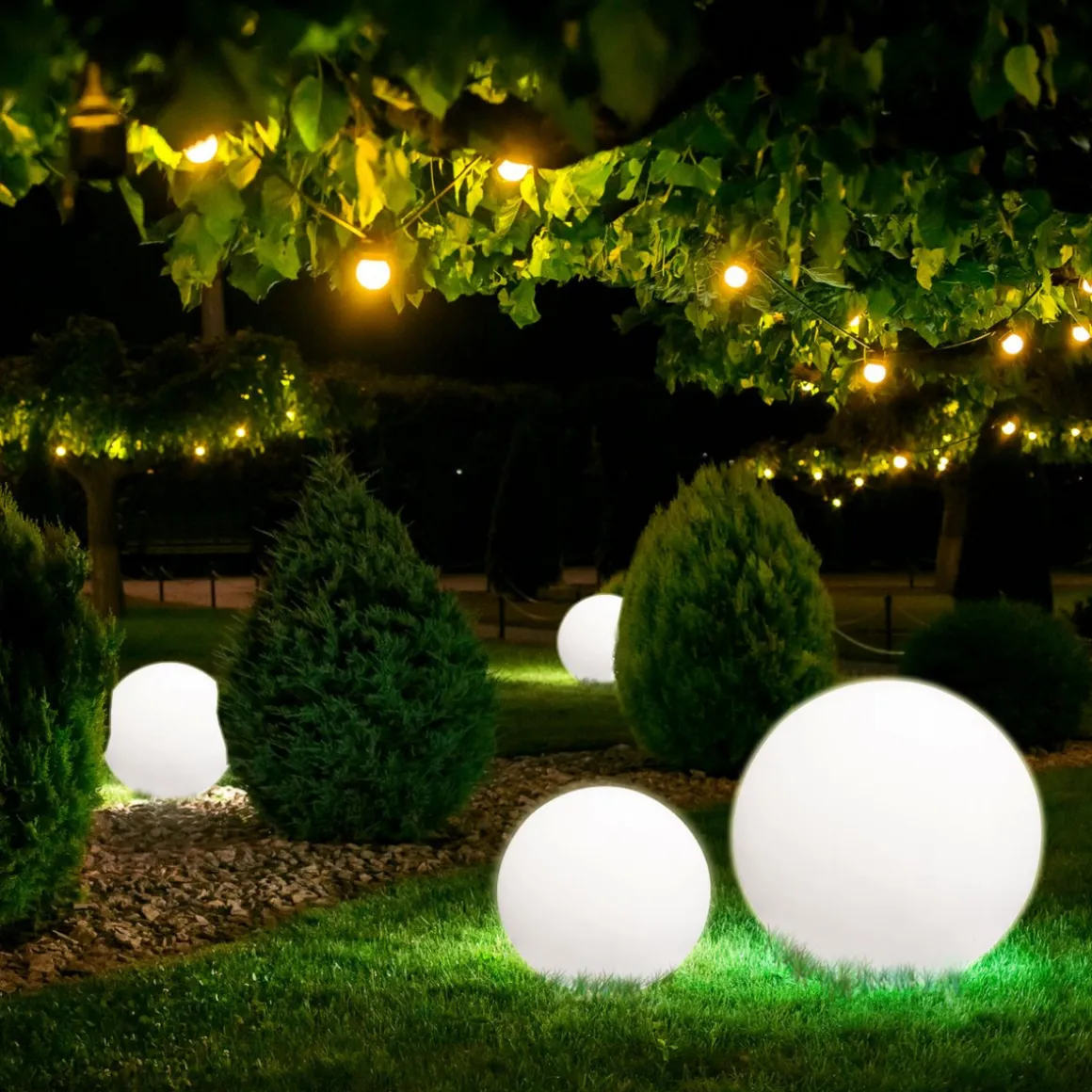 Cumulus dekorasjonsball XL utendørs IP44 E27 - Hvit