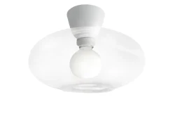 Cup 105 taklampe med glasskuppel 28 cm - Hvit/Klart glass