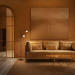 Cut dobbel gulvlampe - Svart/Hvit