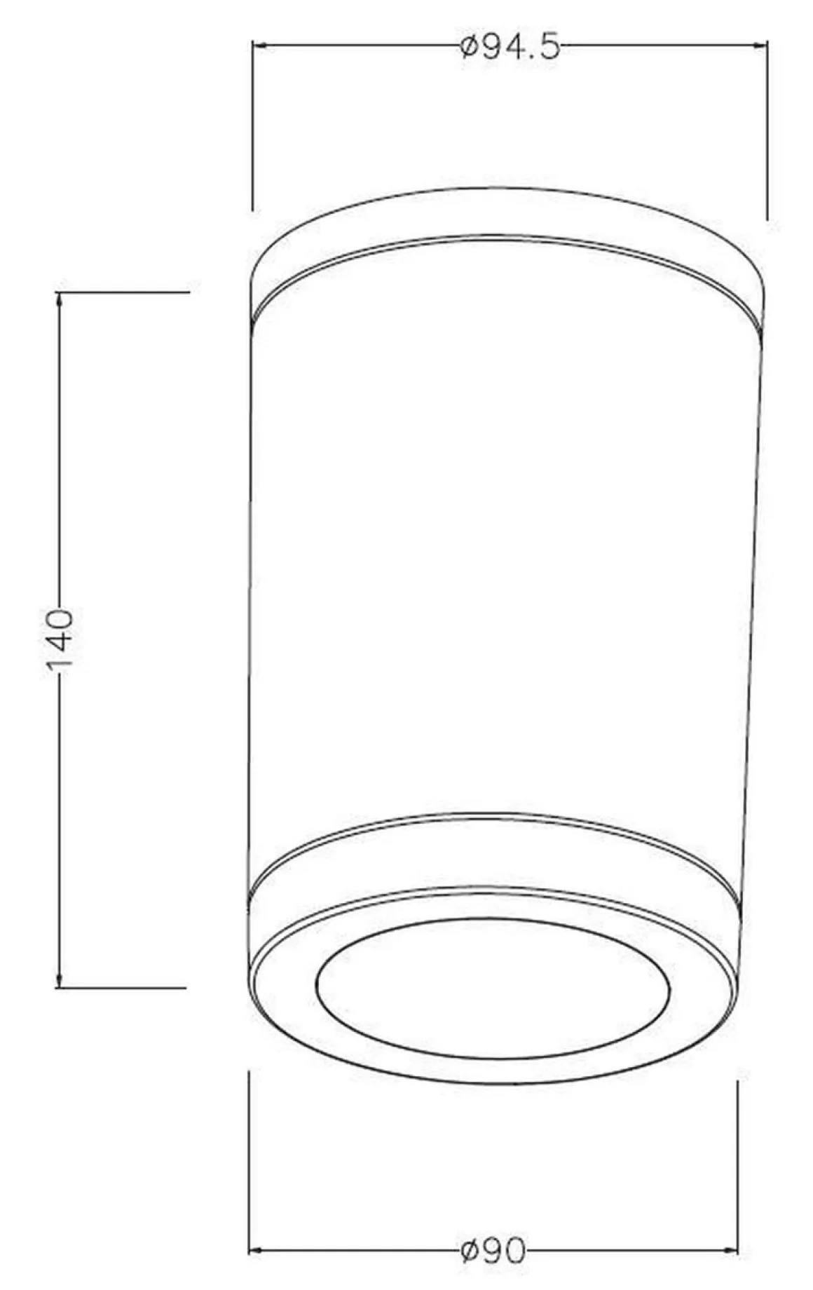 Cylindro K1 taklampe utendørs IP54 - Grafitt grå