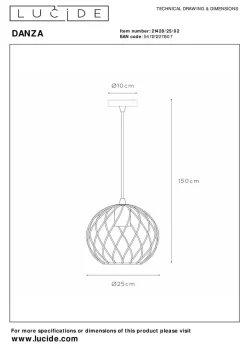 Danza takpendel 25 cm