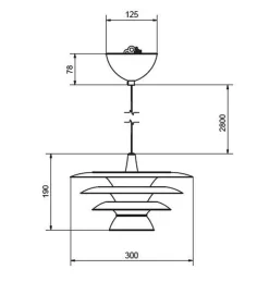 DaVinci takpendel 30 cm E14